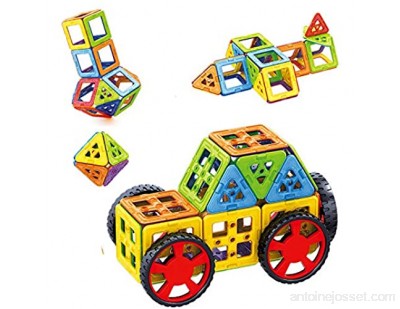 BLKykll 68Pc Bloc De Construction Magnétique Mini Jeux Construction Aimant Puzzle Enfant 3-4 Ans Un Jouet Éducatif pour Les Filles Ou Les Garçons 5 6 7 8 9 Ans