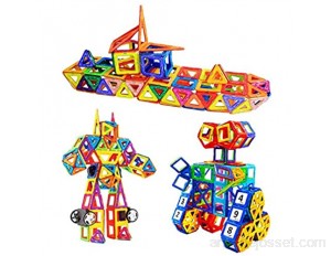 Dough.Q Kit de construction magnétique de 105 pièces comprenant une boîte de rangement un livre un jouet idéal comme cadeau pour les enfants.