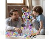 HOMOFY Lot de 125 blocs de construction magnétiques - Carreaux 3D arc-en-ciel magnétiques avec jeu - Jouet pour enfants de 3 4 5 6 7 8 ans