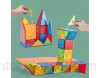 TGRBOP 100 Pièces Blocs Magnétiques Carreaux Magnétiques Blocs De Construction Jouets Forme 3D Bricolage Blocs De Construction Aimant Jouets Cadeaux Éducatifs Créatifs pour Les Tout-Petits Enfants