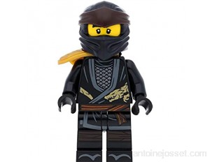 LEGO Ninjago Figurine Cole Legacy avec armure d'épaule et armes.