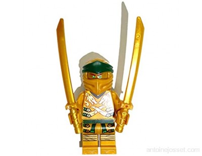 LEGO Ninjago Mini figurine Lloyd - Ninja doré / Ninja doré avec armes bonus