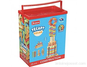 Jeujura - 8334- Jeux de Construction-Tecap Baril de Planchettes Color - 200 Pieces