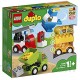 LEGO 10886 Duplo Mes Premiers Véhicules Briques de Construction avec Camion Hélicoptère et Jouet Voiture pour Bébés de 18 Mois
