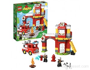 LEGO 10903 Duplo Town La Caserne De Pompiers avec Jouet Camion Lumière Son et 2 Figurines Jeu de Construction Enfants 2-5 Ans