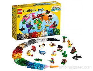 LEGO 11015 Classic Briques créatives « Autour du Monde » Jeu de Construction avec 15 Figurines d’Animaux