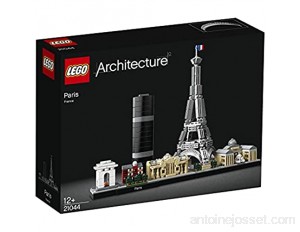 LEGO 21044 Architecture Paris avec Tour Eiffel et Louvre Collection Skyline Idée Cadeau de Construction à Collectionner