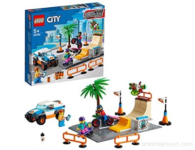 LEGO 60290 City Le Skatepark Jeu de Construction avec Skateboard vélo BMX Camion-Jouet et Figure d\'athlète en Fauteuil Roulant