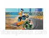 LEGO City Turbo Wheels Set L\'équipe de cascadeurs avec un quad tout-terrain une moto et une rampe de cascades avec des flammes 214 pièces 60255