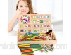 AIWEI Cartes Numérotées pour Enfants - Outil d\'apprentissage des Mathématiques - Bâtons en Bois - Horloges À Compter - Tiges avec Boîte De Rangement