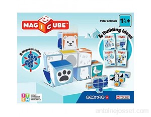 Geomag MagiCube 134 Polar Animals Constructions Magnétiques et Jeux Educatifs 8 Cubes Magnétiques