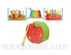Yx-outdoor Montessori Jeu d\'insectes pour enfants de 1 2 3 ans capacité à organiser et à stocker jeu d\'équilibre des fruits en bois cadeau de Pâques