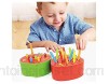 Yx-outdoor Montessori Jeu d\'insectes pour enfants de 1 2 3 ans capacité à organiser et à stocker jeu d\'équilibre des fruits en bois cadeau de Pâques