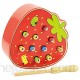 Yx-outdoor Montessori Jeu d'insectes pour enfants de 1 2 3 ans capacité à organiser et à stocker jeu d'équilibre des fruits en bois cadeau de Pâques