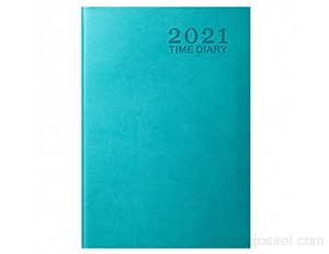 DWQ Journal 2021 Planificateur - Planificateur mensuel hebdomadaire Quotidien Agenda annuel 6.1"x 8.3" Jan 2021-déc. 2021 Texture Cuir PU Portable Color : Lake Blue Taille : A5