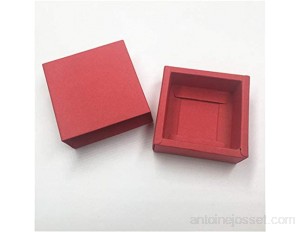 JLZK Fiabilité de la sécurité 24pcs Mignon Kawaii Coloré Carton Candy Emballage Boîtes de Style tiroir Petits Cadeaux de Mariage Faveurs boîtes d'emballage 5.2x5.2x2.3cm Papier Color : Red