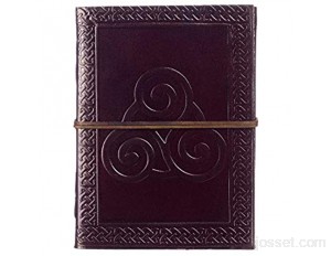 Journal en cuir avec symbole de triskel celtique | 13 5 cm x 18 5 cm | Fait à la main issu du commerce équitable et respectueux de l'environnement