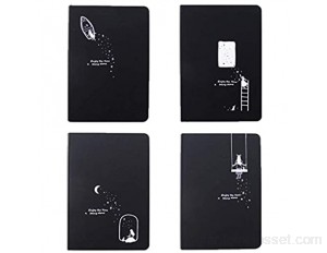 YLLAND Noir Cover Cover Notebook Planner Agenda Planner Voyage Business Business Office School Fournitures Cadeau LNNDE