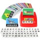 Fesjoy Orthographe et Lecture des Lettres Matching Letter Game Alphabet Word Spelling Reading Pattern Recognition with 52pcs Capital Letter Blocks 60pcs Word Cards Preschool Early Education Learning