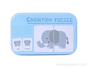 Cartes de correspondance cognitives cartes d'apprentissage de marchandises jouets éducatifs précoces avec 16 paires correspondantesAnimaux