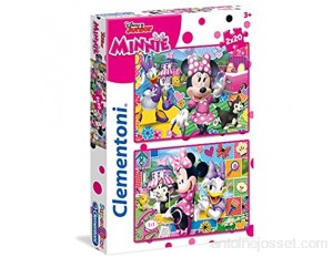 Clementoni - 24750 - Supercolor Puzzle - Minnie Happy Helpers Puzzle - 2 x 20 Pièces - Disney