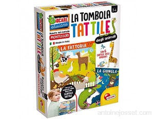 Lisciani Jeux EDUCATIFS – Montessori Plus Le Loto Tactile des Animaux – FR72460 Blanc