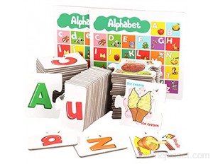 T TOOYFUL Alphabet Flash Cards Enseignement Pratique Cognitive Lettres ABC Maternelle