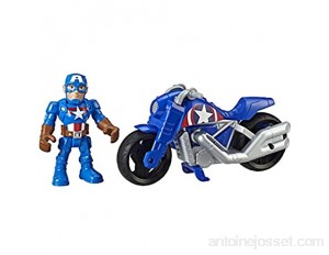 Marvel Avengers Playskool Super Hero Adventures – Moto Captain America et figurine 12 5 cm
