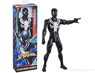 Marvel E73295L2 Spider-Man Titan Hero Series Black Suit Spider-Man Figurine d\'action 30 cm