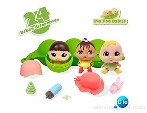 Pea Pod Babies - CIFE 41800 - Poupée et Mini-Poupée - Bébé avec Accessoires - Multicolore - Taille Unique