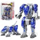 Sanggi 2 en 1 Robot Transformable Robot en Alliage Transformers Jouet Enfants Puzzle Robot Jouets pour 3-12 Âges Bleu