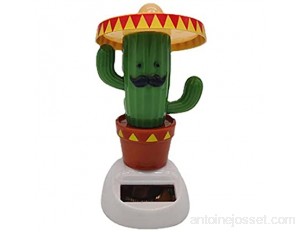 Abcidubxc Cactus Poupée dansante à énergie solaire - Balançoire automatique - Figurine miniature - Décoration pour enfants - Cadeau - Cactus à énergie solaire