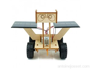 Gerioie Kit Voiture à énergie Solaire assemblable Voiture à énergie Solaire Bricolage Voiture à énergie Solaire pour Enfants pour étudiants pour EnfantsSolar Moon Rover Polar Animals