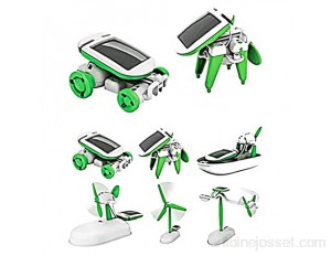 Multifonctionnel Six-en-un kit jouet éducatif pour enfants solaire Groupe Creatif Travaux manuels 1Régler vert