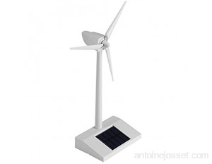 Weikeya Jouet de moulin à vent outil blanc d'enseignement de la science mini panneau solaire de 14 x 9 x 26 cm fabriqué en ABS