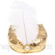 ABOOFAN Chapeau de roi indien sultan Prince arabe pour Halloween - Décoration avec plumes pour garçons - Accessoire de fête - Doré