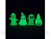 ABOOFAN Lot de 4 décorations lumineuses en résine en forme de tête de mort pour Halloween