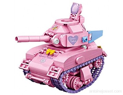 GLLP Puzzle en plastique pour enfant garçon fille de 6 ans Assemblage de petites particules Modèle d\'assemblage Mini Tank Car 455 particules Couleur : réservoir