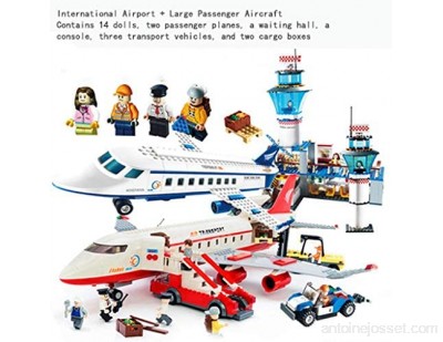 GLLP Puzzle garçon et fille pour assembler des puzzles d\'avions et insérer des modèles de montage d\'avion passagers couleur : avion d\'aéroport