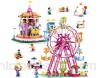 GLLP Puzzle pour enfant à assembler et assembler de petites particules grande roue de carrousel couleur : carrousel