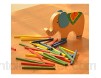 Momola Enfants Montessori Blocs Jouets Éléphant en Bois Équilibre Jeu Jouets Éducatifs Cadeau 12x8x1.5cm