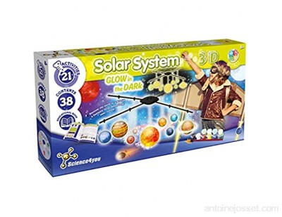 Science 4 You Système Solaire 3D GITD STEM Kit de Jouets scientifiques pour Enfants à partir de 8 Ans Multicolore