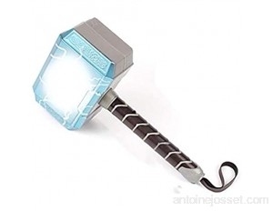 Marteau de Thor avec lumière LED et son Le marteau des tonnerres Accessoires de jouet en plastique PVC Avengers Hero Marteau de Thor Accessoires de cosplay pour les enfants