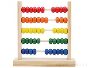 Flybloom Mini Jouets en Bois Abacus Enfants Early Math Learning Toy Counting Calculing Beads Abacus Jouet Éducatif Couleur