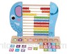 HJHJ Boulier Abaque Classique Toy en Enfants Numéro Kids Puzzles Assiette Assiette - Numéro De Comptage Apprendre Abacus Jouet Color : Elephant