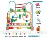 Jacootoys Labyrinthe de Perles en Bois Animal Circuits de Motricité Roller Coaster Educatif Jouets Enfant Garcon Fille Cadeau