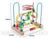 Jacootoys Labyrinthe de Perles en Bois Animal Circuits de Motricité Roller Coaster Educatif Jouets Enfant Garcon Fille Cadeau