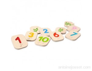 PlanToys- Braille Numbers 1-10 PT5654 Bois