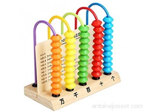 VILLCASE Abacus Compte le nombre de châssis de mathématiques précoce Jouets éducatifs Jouets en bois éducatifs Compteur Jouets pour enfants