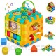 TDOYO Cube d'activités pour bébés - Carré Multi-assemblages 6 en 1 pour bébés de 10 m et Plus Cube sans BPA Nourrissons Tout-Petits enseigne habiletés cognitives motrices Orange